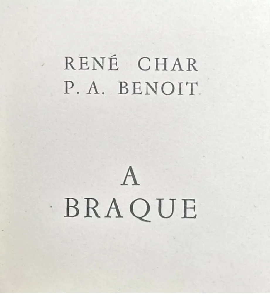 Libro Ilustrado Braque - A BRAQUE