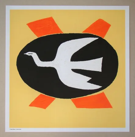 Litografía Braque (After) - L'oiseau de feu, 1958