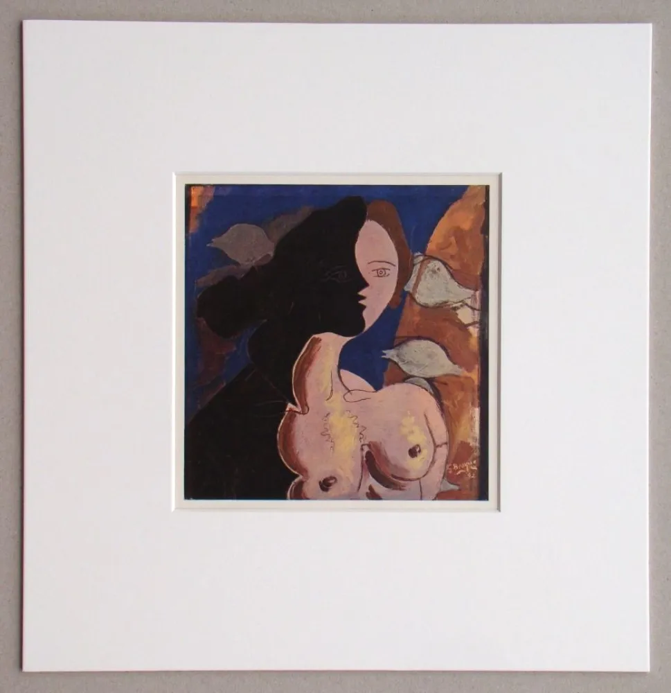 Heliograbado Braque (After) - Tête de femme, 1942