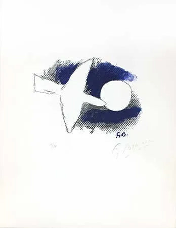 Litografía Braque - Astre et oiseau