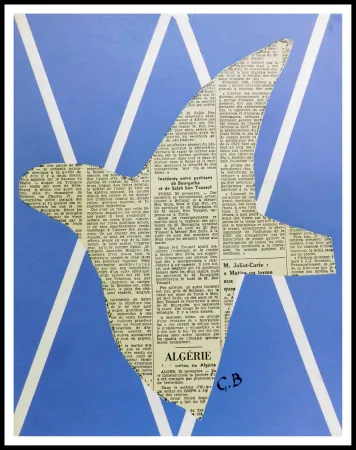 Litografía Braque - COMPOSITION AUX OISEAUX