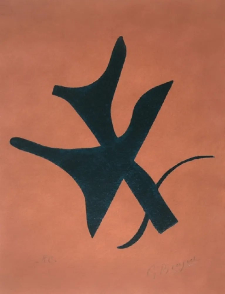 Aguafuerte Braque - 	Cover from Si je mourais la-bas (If I Die Over There)