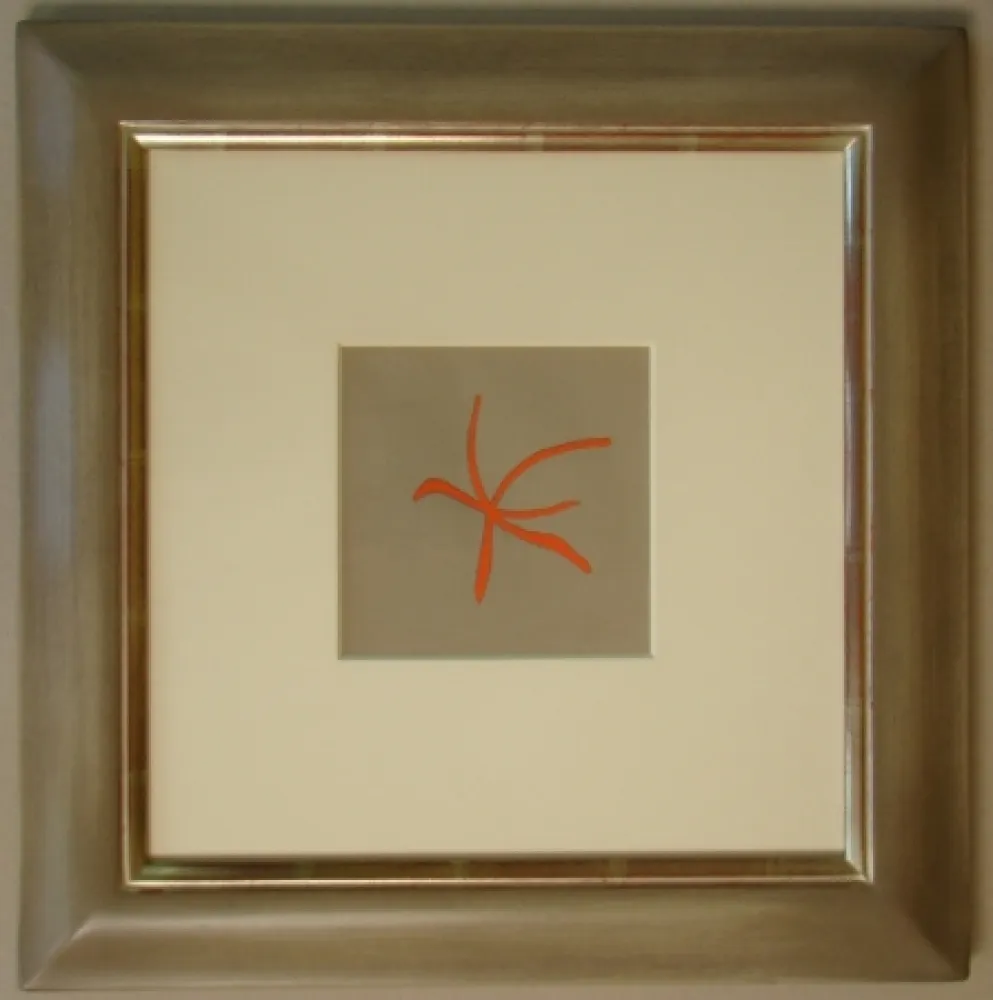 Litografía Braque - Étoile de mer rouge, 1962