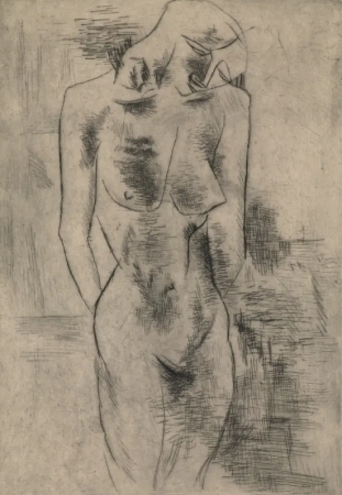 Grabado Braque - Etude de nu