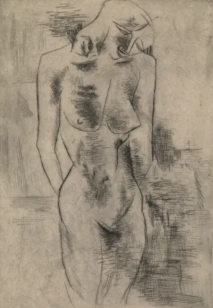 Grabado Braque - Etude de nu