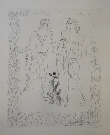 Grabado Braque - Eurybia et Eros.