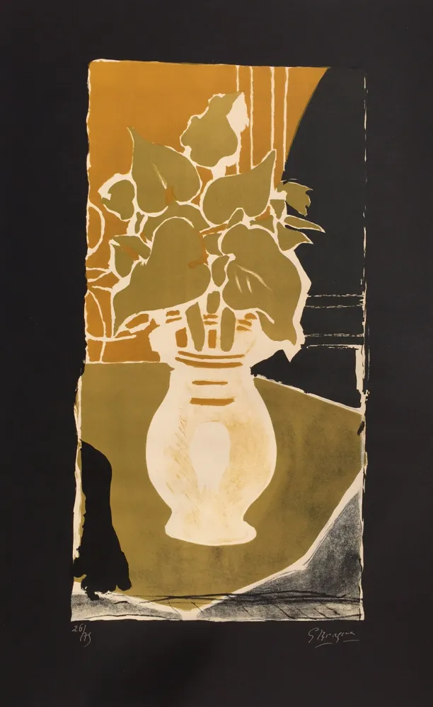 Litografía Braque - Feuilles Couleurs Lumiere