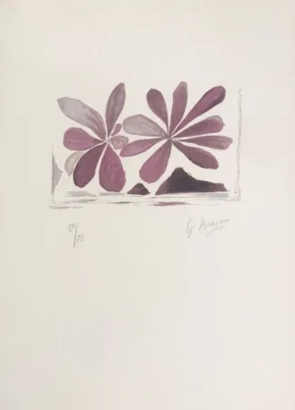 Litografía Braque - Fleurs de l'air 