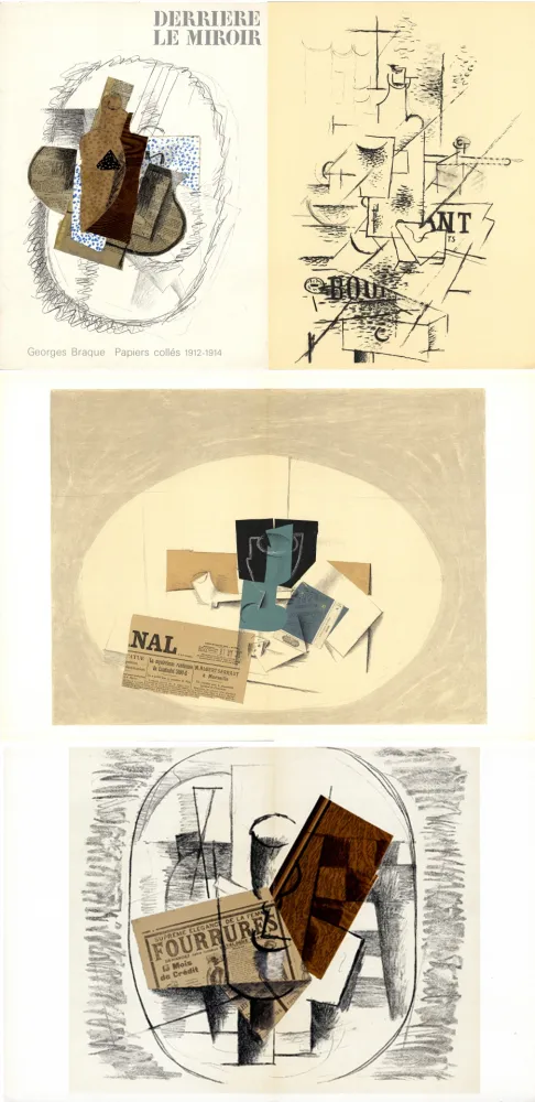 Libro Ilustrado Braque - GEORGES BRAQUE. Papiers collés 1912-1914. Derrière le Miroir n° 138. Mai 1963.