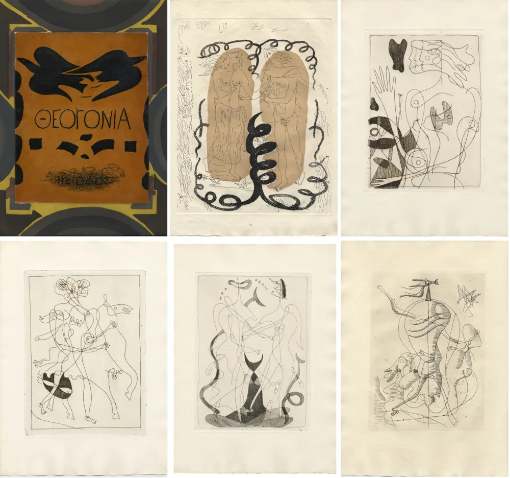Libro Ilustrado Braque - Hesiode : THÉOGONIE. 20 eaux-fortes de Georges Braque (Maeght 1955)