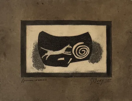 Grabado Braque - La chasse