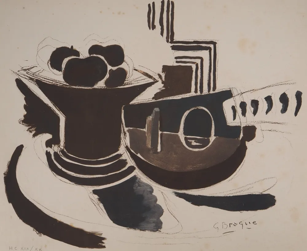 Litografía Braque - La mandoline