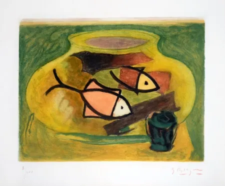 Grabado Braque - L'Aquarium (The Aquarium)