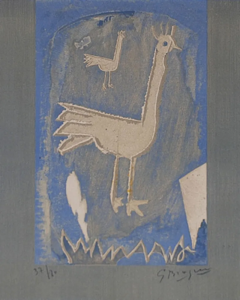 Litografía Braque - Le coq