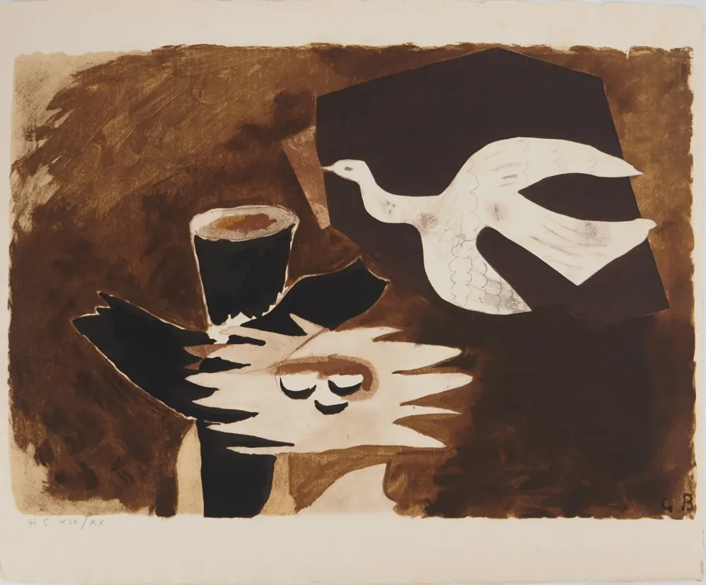 Litografía Braque - Le nid