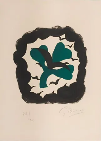 Litografía Braque - Le Trèfle, from Lettera Amorosa