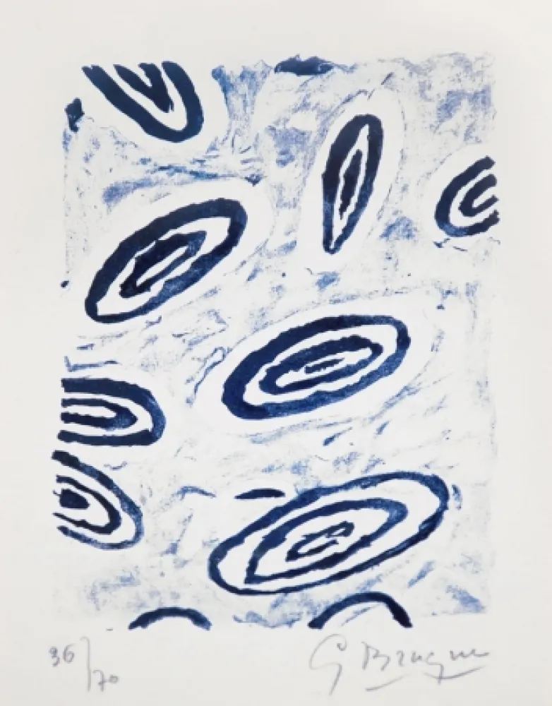 Litografía Braque -  Lithograph from Le tir à l'arc (Archery), 1960