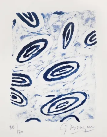 Litografía Braque -  Lithograph from Le tir à l'arc (Archery), 1960