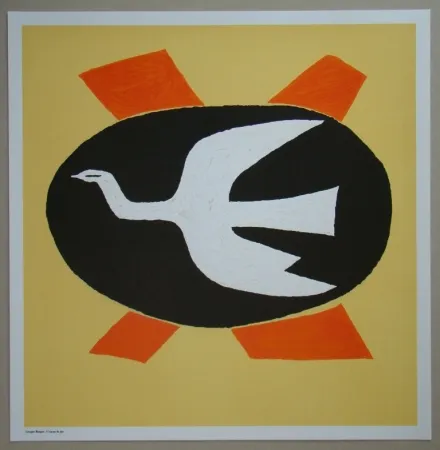 Litografía Braque - L'oiseau de feu, 1958