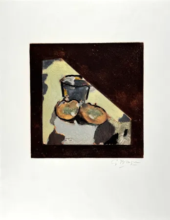 Aguafuerte Y Aguatinta Braque -  Nature Morte Oblique 