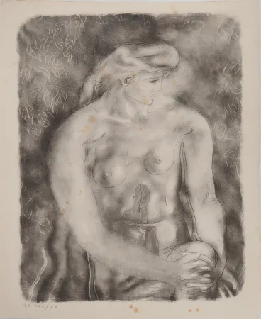 Litografía Braque - Nu aux feuilles