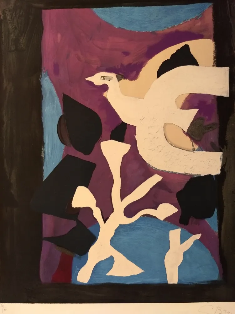 Litografía Braque - Oiseau