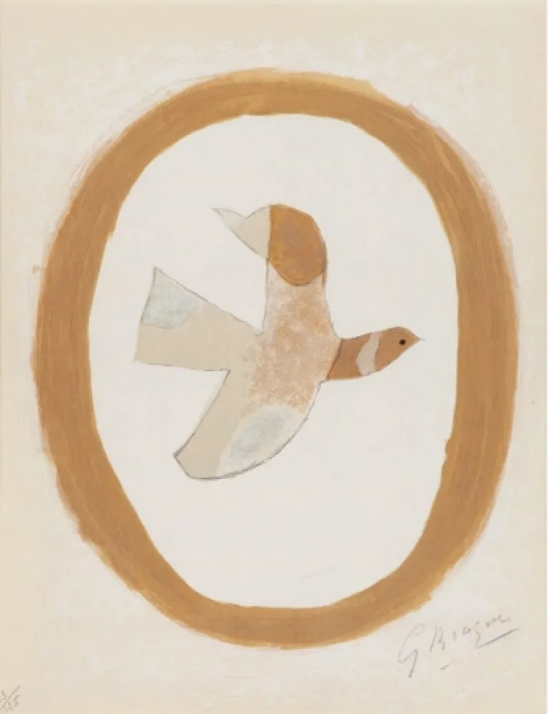 Litografía Braque - Oiseau des sables