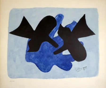 Litografía Braque - Oiseaux