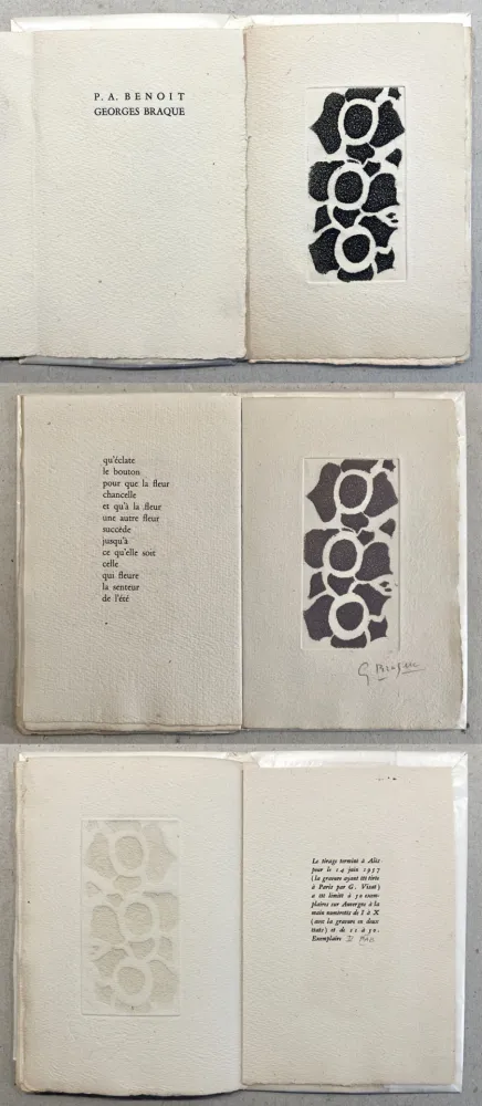 Libro Ilustrado Braque - P.A.B. NÉ LE. Avec une gravure de Georges Braque (1957)