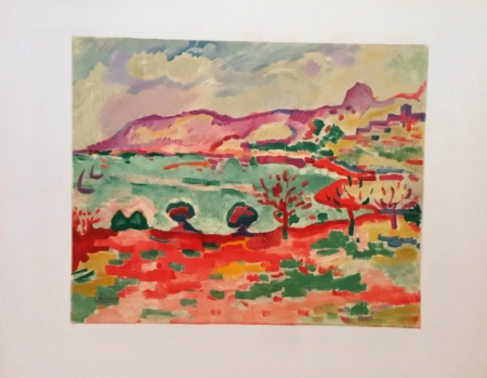 Litografía Braque - Paysage A L'estaque Lithographie