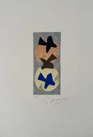 Litografía Braque - Soleil et Lune II 