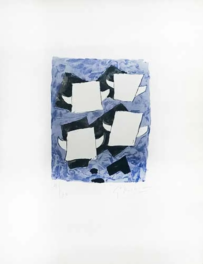 Litografía Braque - Taureaux ailés