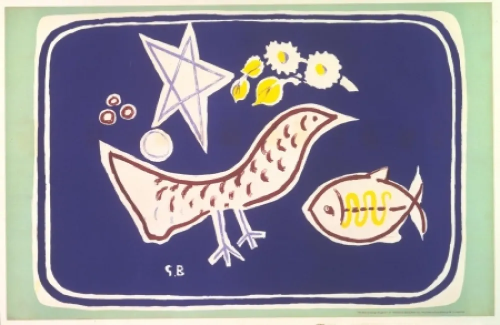 Litografía Braque - The bird