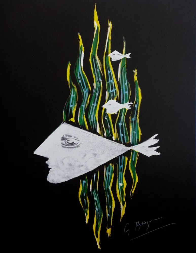 Litografía Braque - Vie sous marine