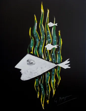 Litografía Braque - Vie sous marine