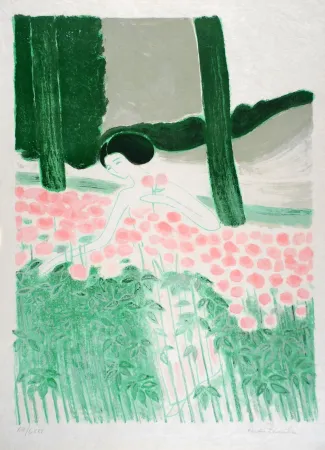 Litografía Brasilier - La Roseraie - The Rose Garden