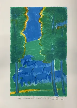 Litografía Brasilier - Les Trois Arbres