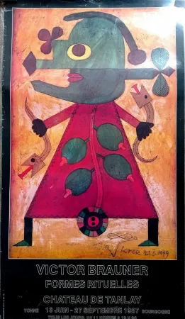 Litografía Brauner - Victor BRAUNER - Formes Rituelles, 1987 - Rare and beautiful lithographic poster