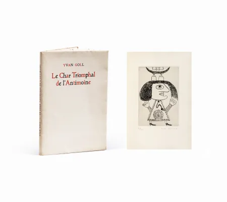 Libro Ilustrado Brauner - Yvan Goll. LE CHAR DE L'ANTIMOINE. Avec 3 gravures signées de Victor Brauner (1949).