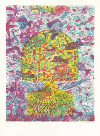 Litografía Brecht Evens - Femme Aquarium