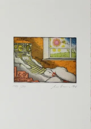 Aguafuerte Y Aguatinta Bremer - Rippenvenus am Fenster