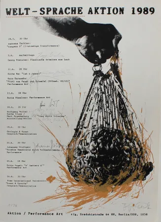 Serigrafía Brendel - Welt-Sprache Aktion 1989