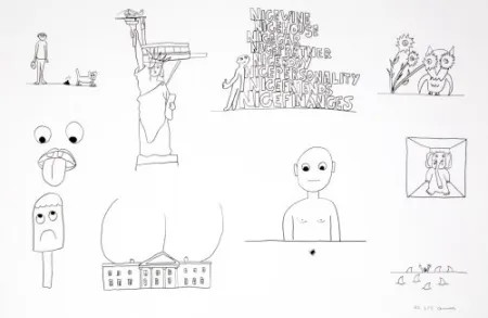 Litografía Breuning  - Random thoughts about life 1