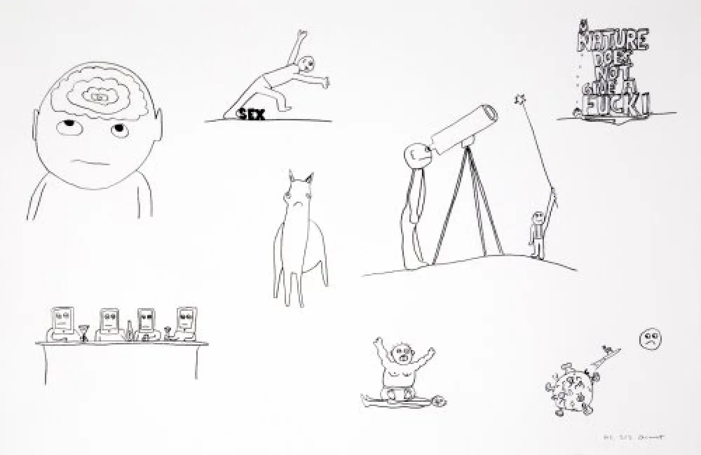 Litografía Breuning  - Random thoughts about life 2