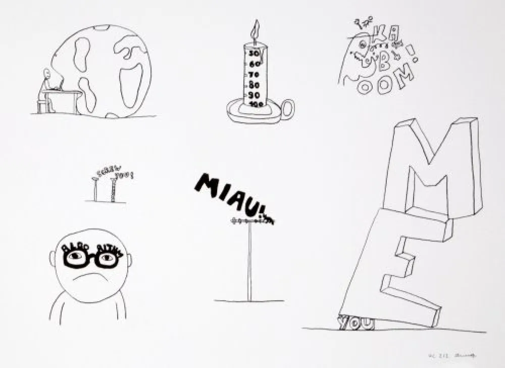 Litografía Breuning  - Random thoughts about life 7