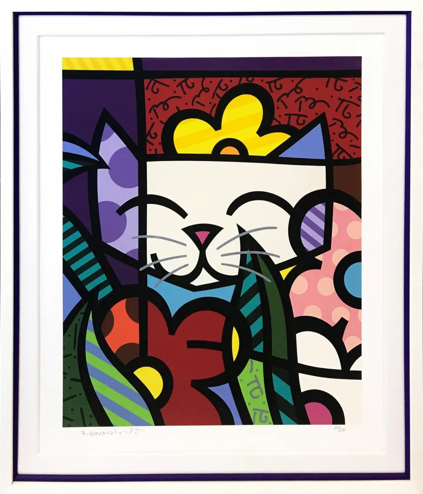 Serigrafía Britto - BEHIND THE FLOWERS