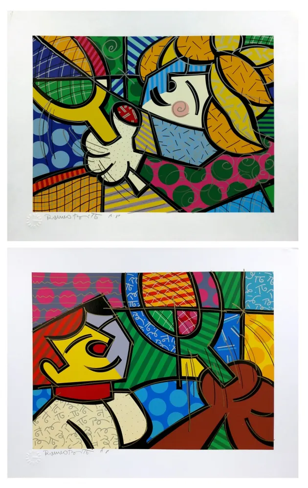 Serigrafía Britto - TENNIS SUITE (EMBELLISHED) 