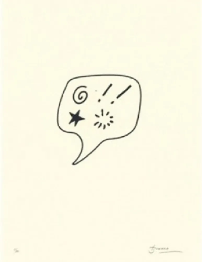 Litografía Brossa - Blasfèmia	