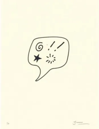 Litografía Brossa - Blasfèmia	