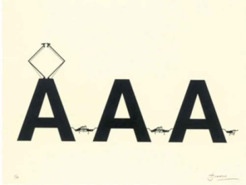 Litografía Brossa - Comboi